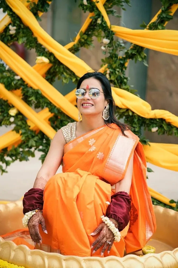 Vibrant Haldi urli celebration with bride by Wedding Shedding